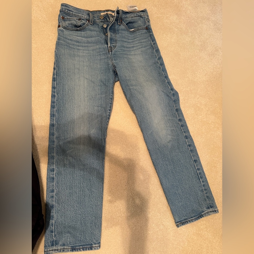 Levi's Blue Straight Leg Jeans for Women